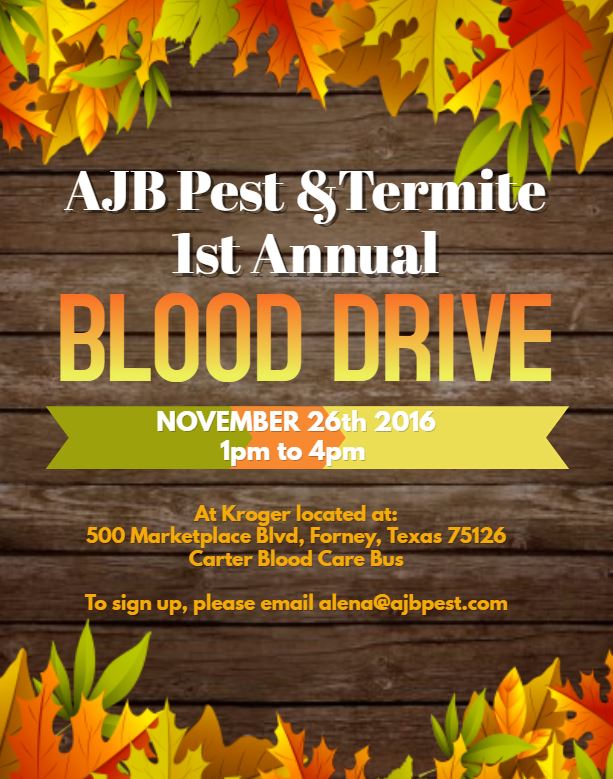 AJB Pest & Termite 1st Annual Blood Drive